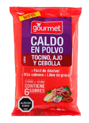 Caldo en polvo ajo tocino y cebolla