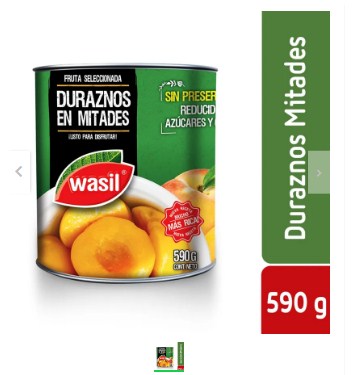 Duraznos en mitades wasil 