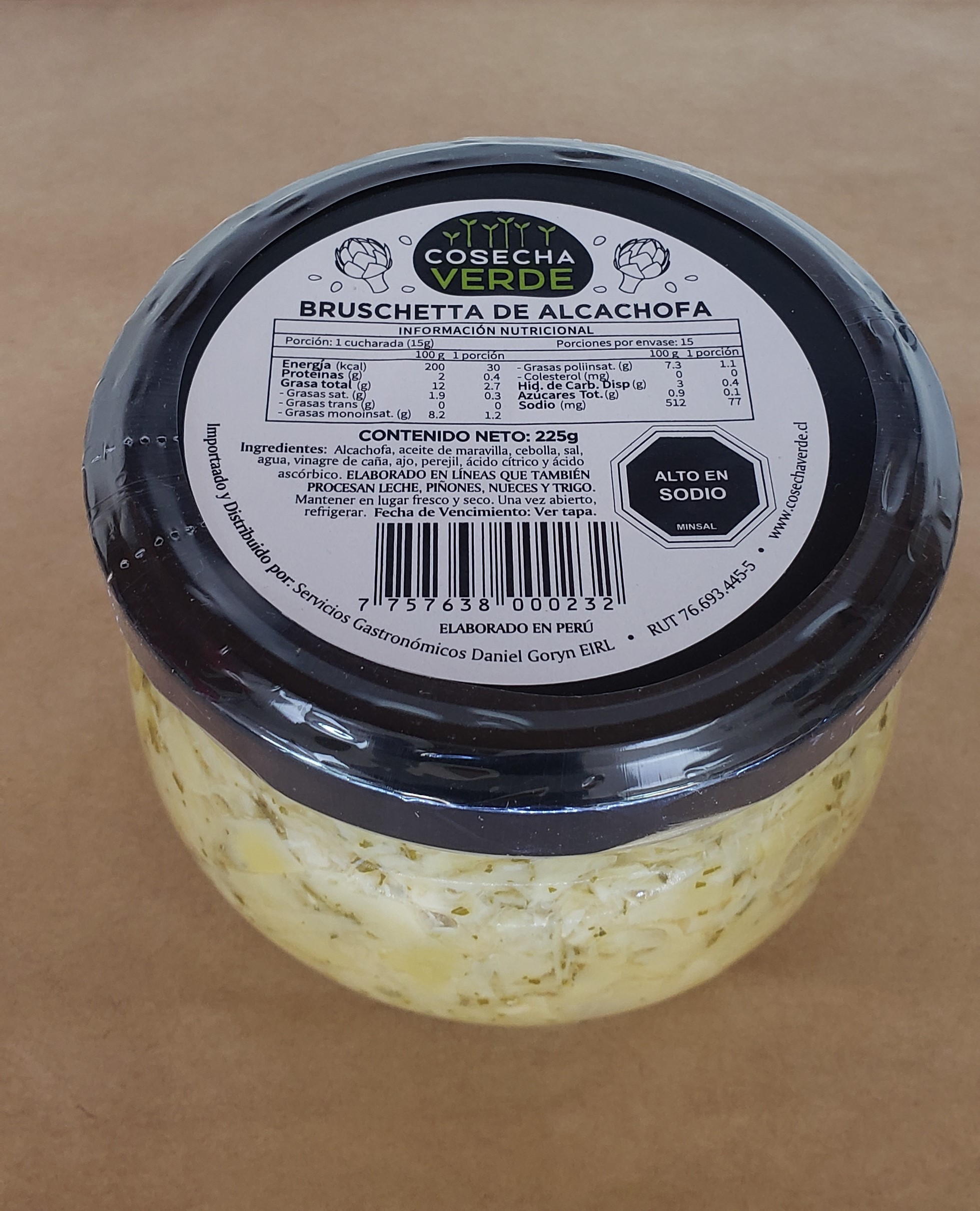 Bruschetta de Alcachofa 225g Cosecha Verde